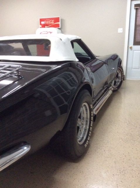 corvette stringray convertible 1969 black 2 door