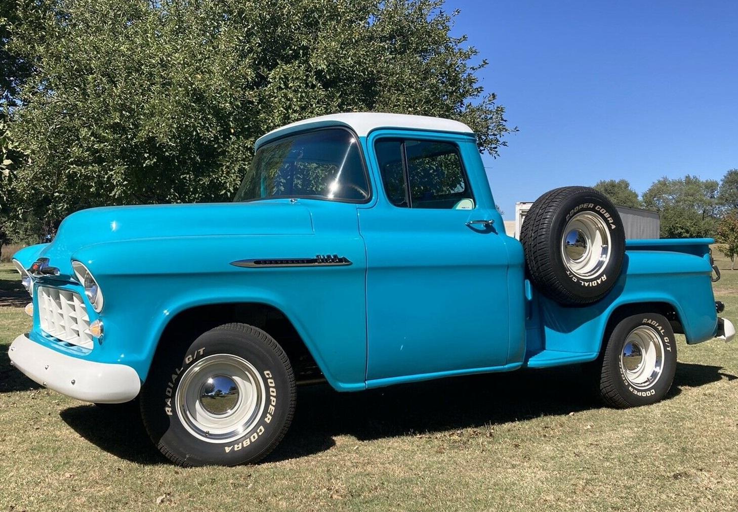 1956 chevrolet 3100 short bed stepside 383 stroker rwd automatic