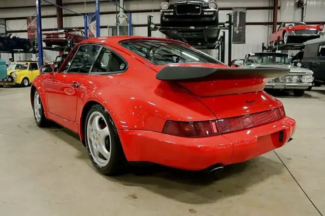 1991 porsche 911 964 turbo 88214 miles guards red coupe 3.3l turbocharged h6 5-s