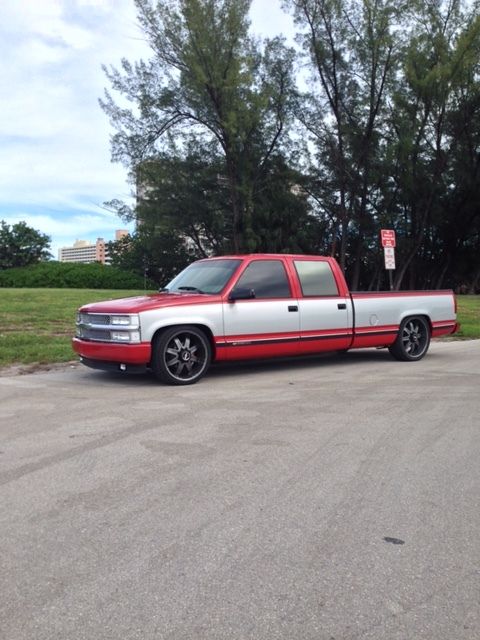1994 chevy crew cab 3500 lowered 22s/24s sema 454 big block super clean