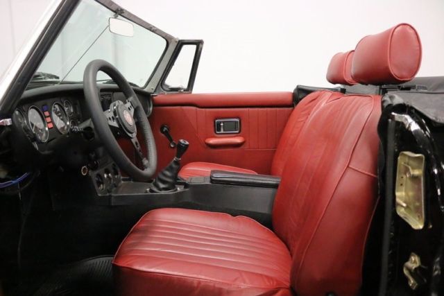 1978 mg mgb 71352 miles black convertible 1800 cc 4 speed manual w/overdrive