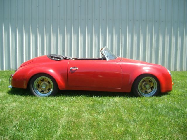 1955 55 porsche speedster replica sporty, fun, red and ready!