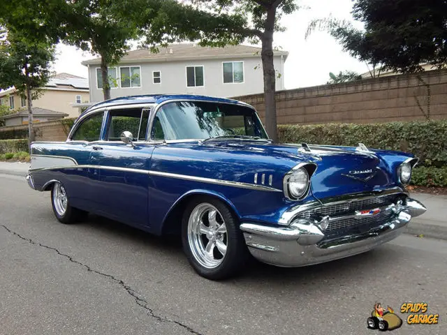 1957 chevy 210 belair trim ls-1 5.7 v8 4l60e overdrive 10 bolt posi a/c leather
