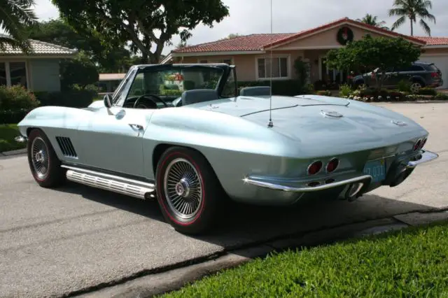 1967 corvette convertible 327/300hp original numbers matching 4-speed side pipes
