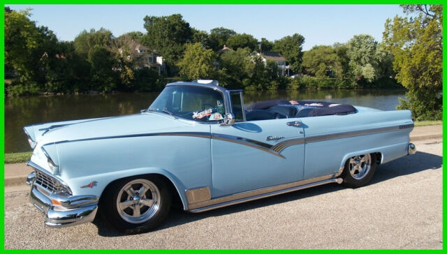 1956 ford sunliner 312 y-block v8 manual t-5 trans, radial tires, custom dash