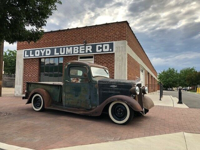 1936 chevy pickup truck hot rod rat rod shop truck restomod patina ride lowrider