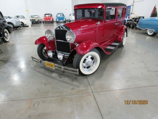 burgundy 1929 willys knight 350 v8 3 speed automatic available now!