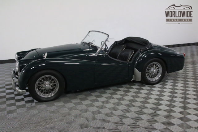 1956 green orginal rebuilt 4 cyl motor convertible!