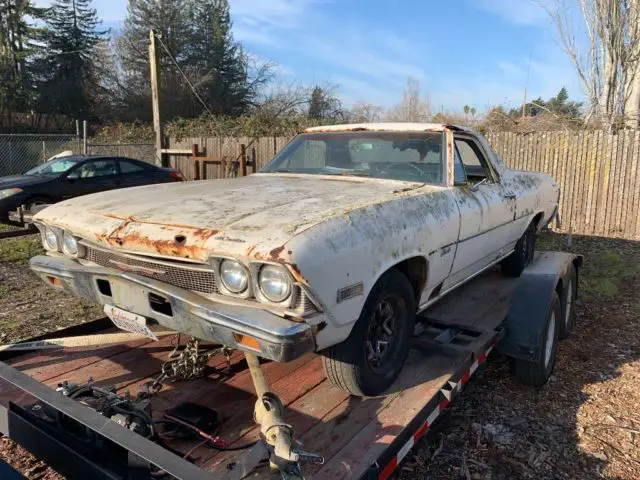 1968 chevrolet el camino 307 v8. primary damage is rust
