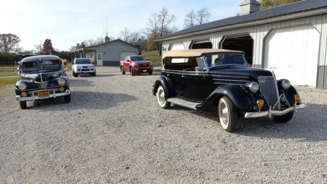 1936 ford phaeton convertible black rwd manual phaeton