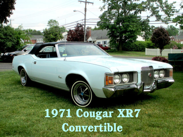 1971 mercury cougar xr7 convertible a/c low miles aaca 351 solid rust free