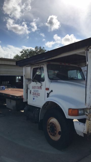 1990 international 4900 4 car roll back wrecker