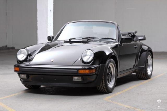 1988 porsche 911 930 turbo cabriolet 35,765 miles original paint fuchs coa us