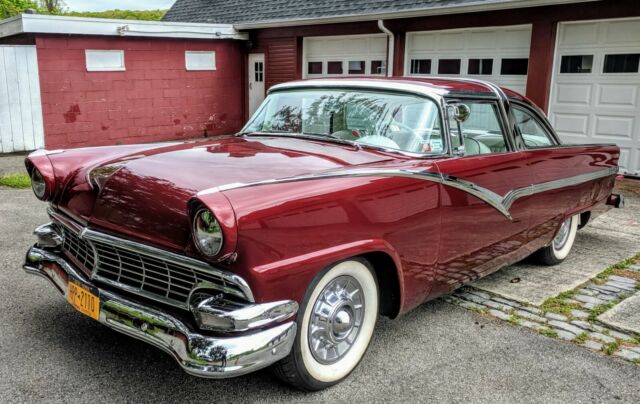 1956 ford crown victoria custom, ford 292 engine, decromed, continental kit