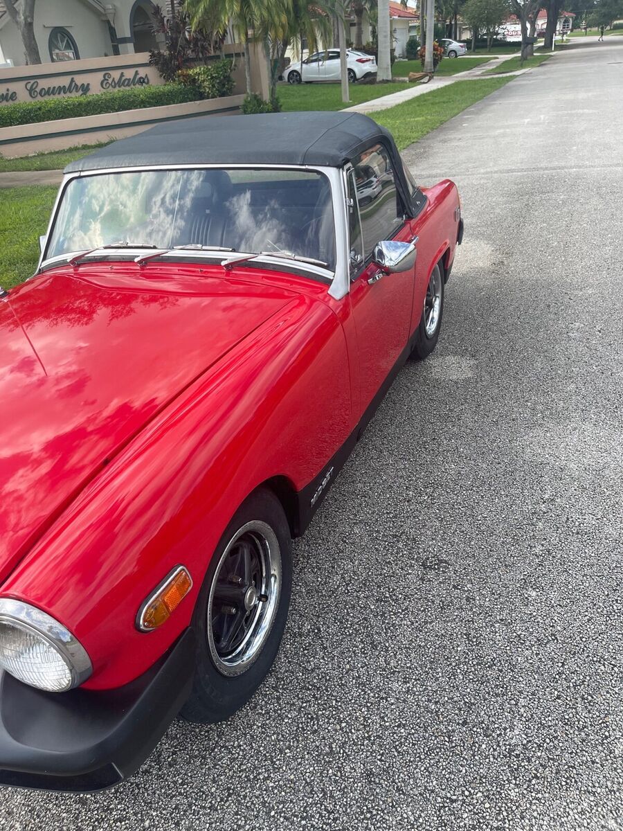 1975 mg midget convertible red fwd manual