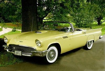 1957 ford thunderbird 2 door hardtop removable, e model 270hp v8 t-bird, 2 owner