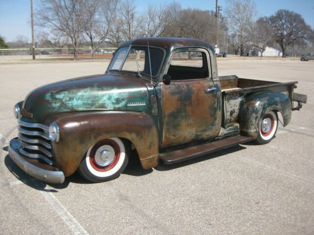 1949 chevy 3100 pickup 1/2 ton ratrod rat rod s10 swap 350 sbc automatic