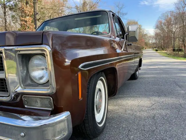 1977 gmc longbed lowered in original condition