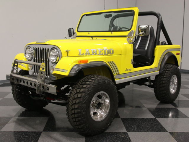 beautiful frame-off 4x4 cj7 laredo, 258 i6, 5-speed, lifted, 33" tires, softtop
