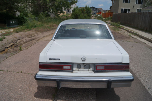 1989 plymouth gran fury cop police interceptor diplomat mopar pursuit 4bbl
