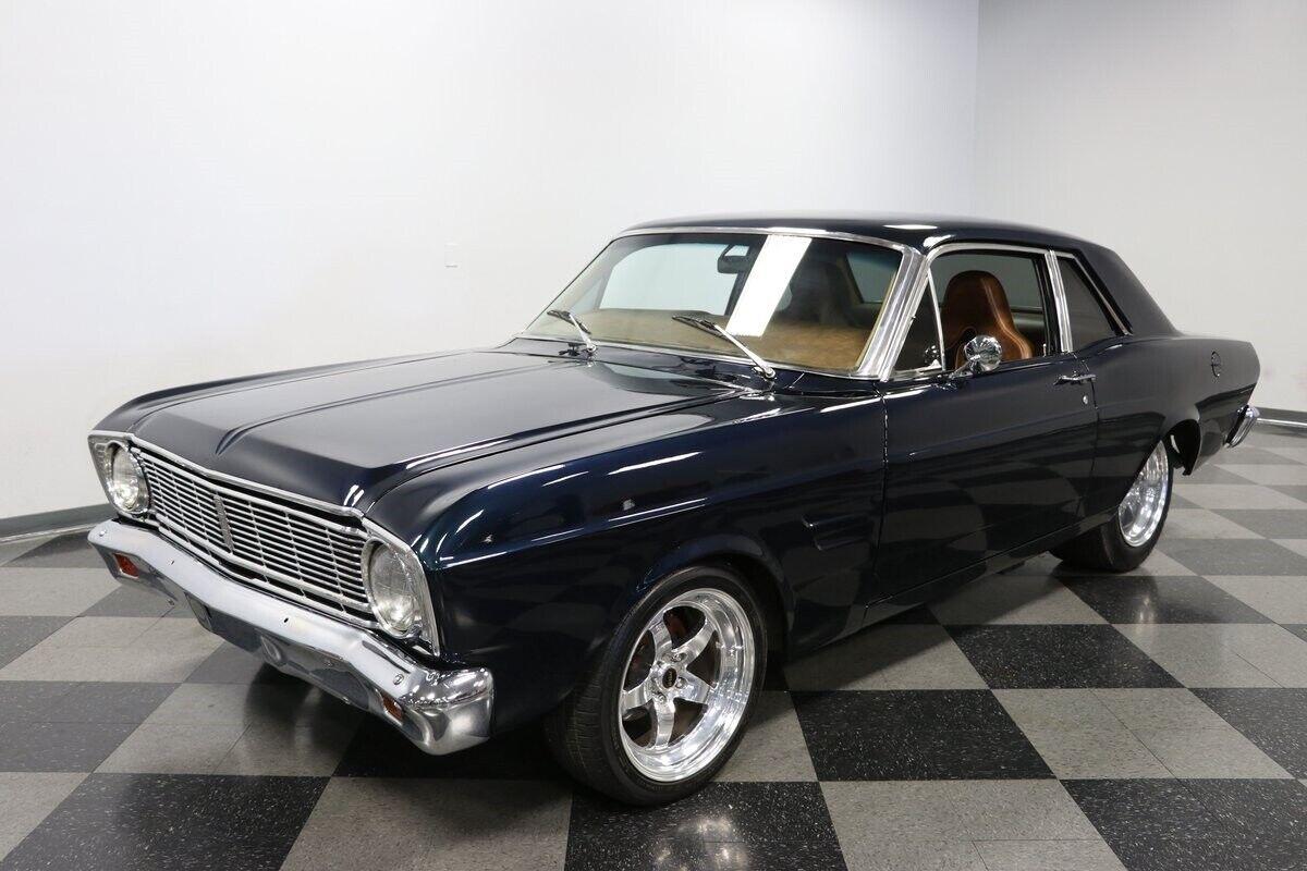 1966 ford falcon pro touring coyote swap dark blue metallic 1504 miles