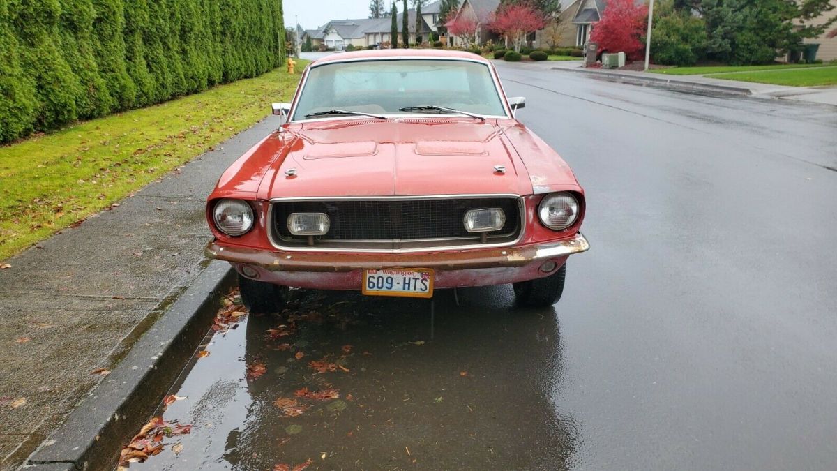 red 1968 ford mustang coupe 289 v8 3 speed manual