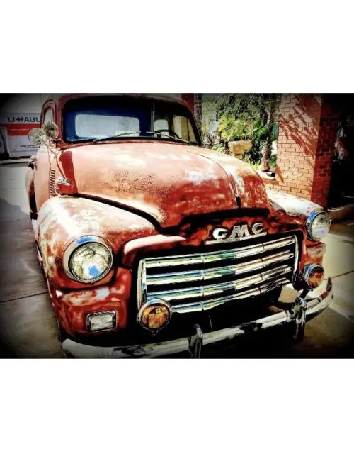 1954 gmc 5 window cab shortbed patina pickup truck