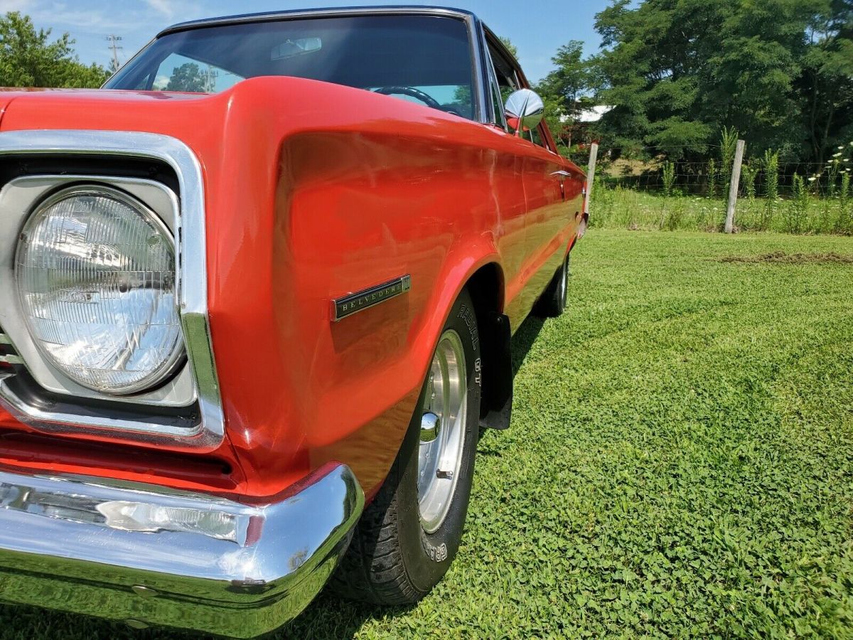 1966 plymouth belvedere sedan red rwd manual ii