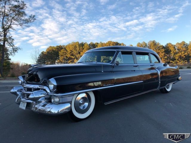 1953 cadillac fleetwood 75 imperial limo factory a/c division glass black rare