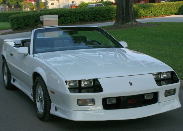 lifetime florida car -1 of 3,203 -1991 chevrolet camaro z28 convertible - 62k mi