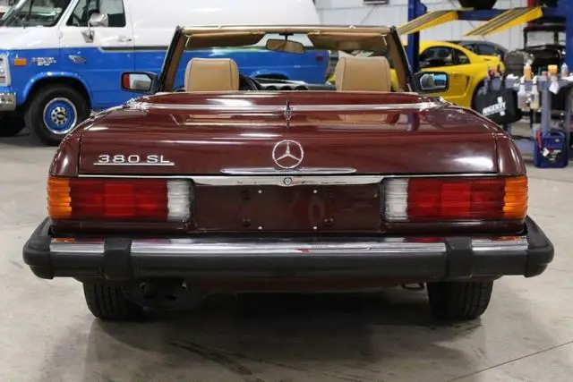 1984 mercedes-benz 380sl 119608 miles orient red convertible 3.8l v8 automatic