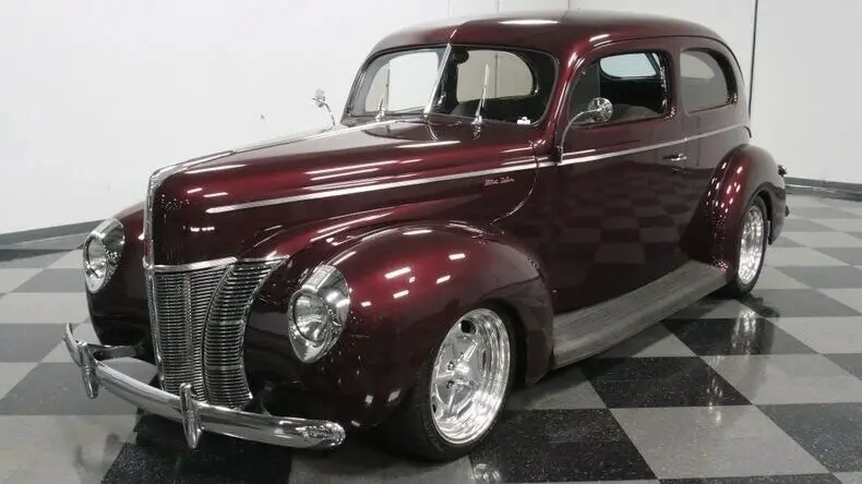 classic vintage chrome fomoco deluxe 383 v8 auto transmission black cherry