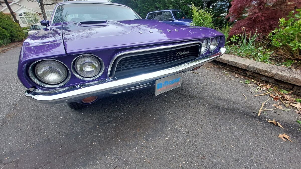 73 challenger plum crazy ac big block texas car fresh bare metal restoration!