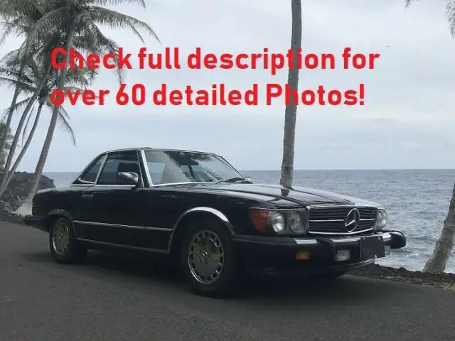 vintage 1986 mercedes - benz 560sl roadster - black