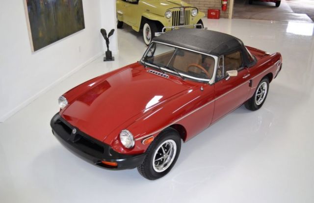 1980 mg mgb 9086 miles red manual