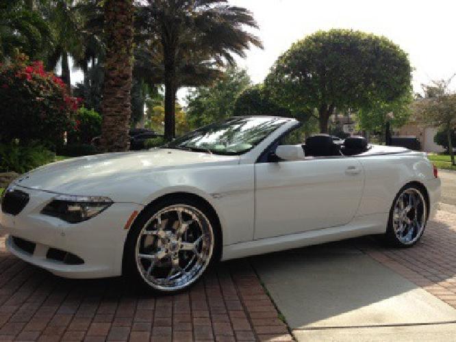 2009 white bmw 650i convertible rims cpo clean in boynton beach, fl