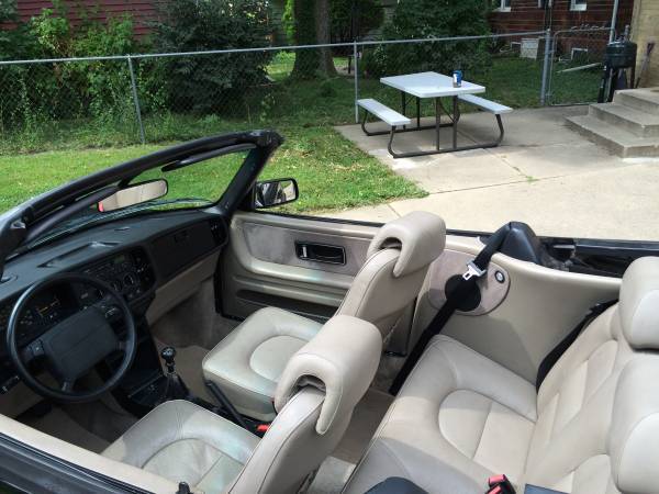 1992 black saab 900 s convertable