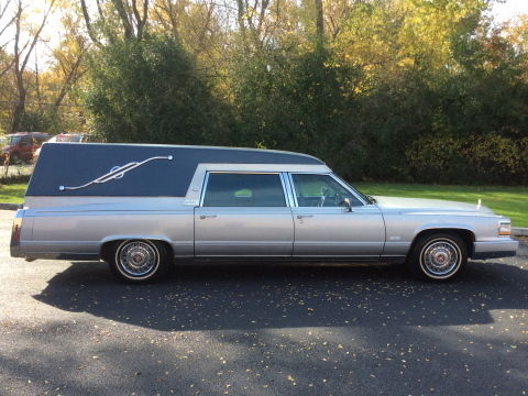 1992 miller meteor cadillac funeral coach rwd hearse no reserve