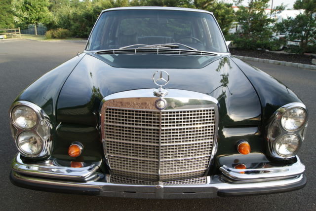 1969 mercedes-benz 280se base 2.8l dark olive/black leather w108 no reserve !!!!