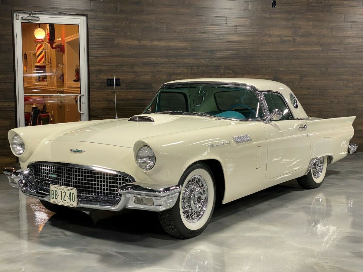 1957 ford thunderbird rare factory options blue interior wow no reserve!
