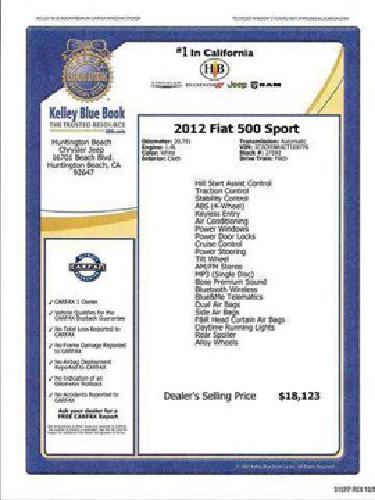 2012 fiat 500 sport in huntington beach, ca