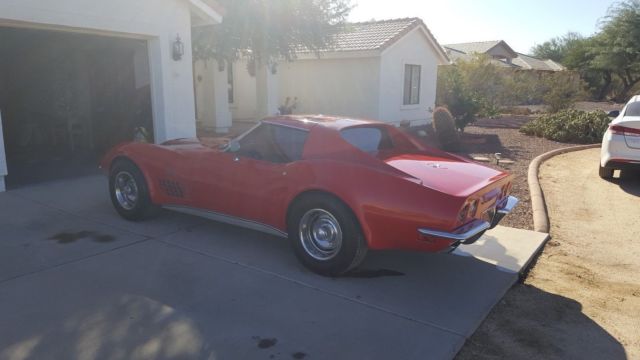1971 chevrolet corvette red coupe automatic