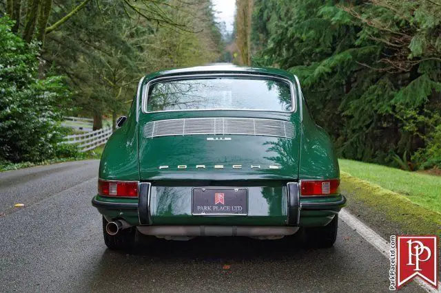 1967 porsche 911 s coupe, irish green on black
