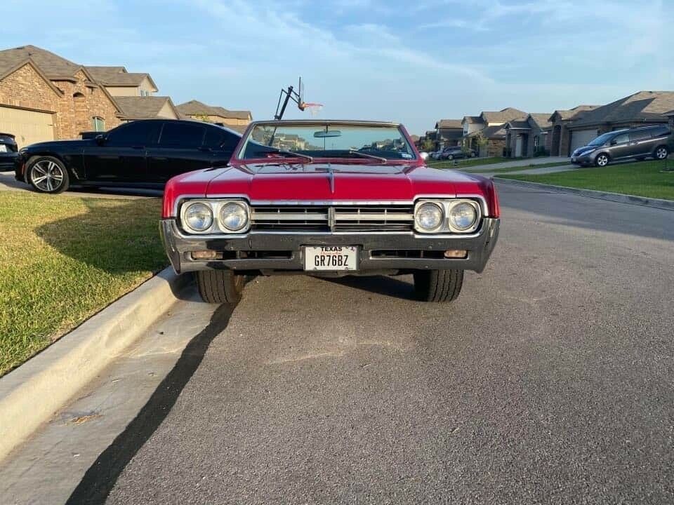 1966 oldsmobile cutlass convertible red rwd automatic