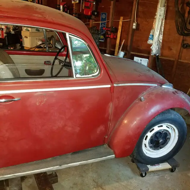 1966 volkswagen beetle project with many parts
