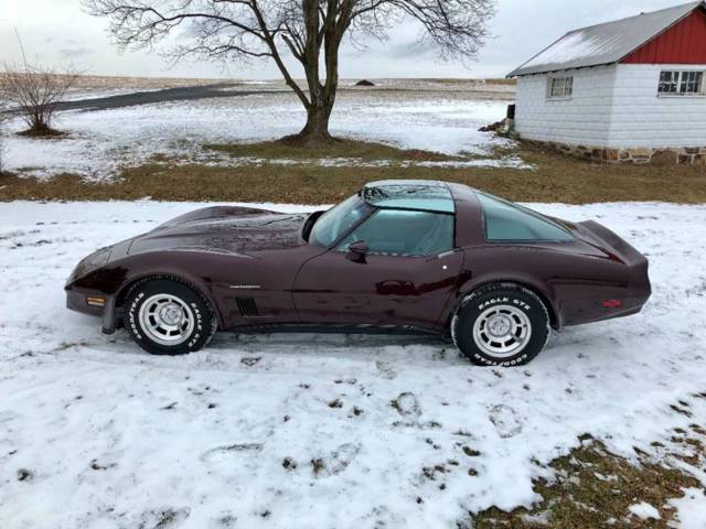 1982 corvette coupe *rare dark claret/silver*restored*automatic*killercosmetics*