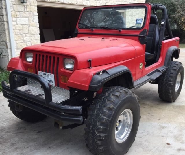 1988 jeep wrangler yj sahara - lifted / super swappers / 350 v8 engine / auto