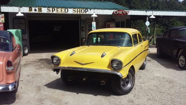 1957 chevy 210 2 dr post sedan 4 spd project gasser hot rod 57 chevrolet 2 door