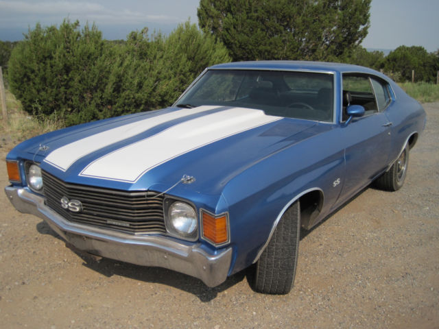 true numbers matching 1972 chevelle ss with build sheet and original motor