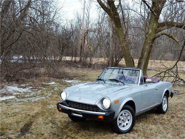 1981 fiat spider 2000 "originale" 56,318 miles argento silver 5-sp mint warranty